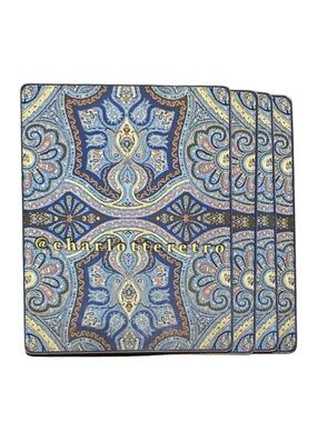 (4) William Sonoma | Paisey Hard Placemats